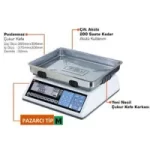 TEM EGE LCD 30 KG ÇUKUR KEFELİ PAZARCI TERAZİSİ - Görsel 2