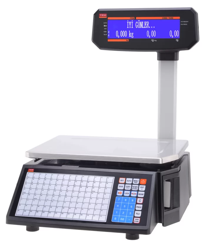 IMG_2731 TEM LCD 30 KG BARKODLU TERAZİ - Görsel 1